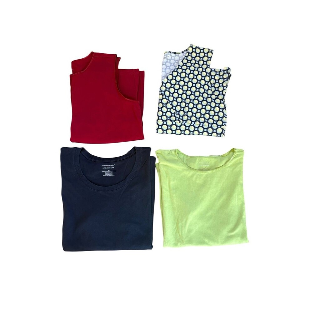 Cotton Summer Top Bundle Womens XL Casual Sleeveless Tops And Short Sleeve Tees